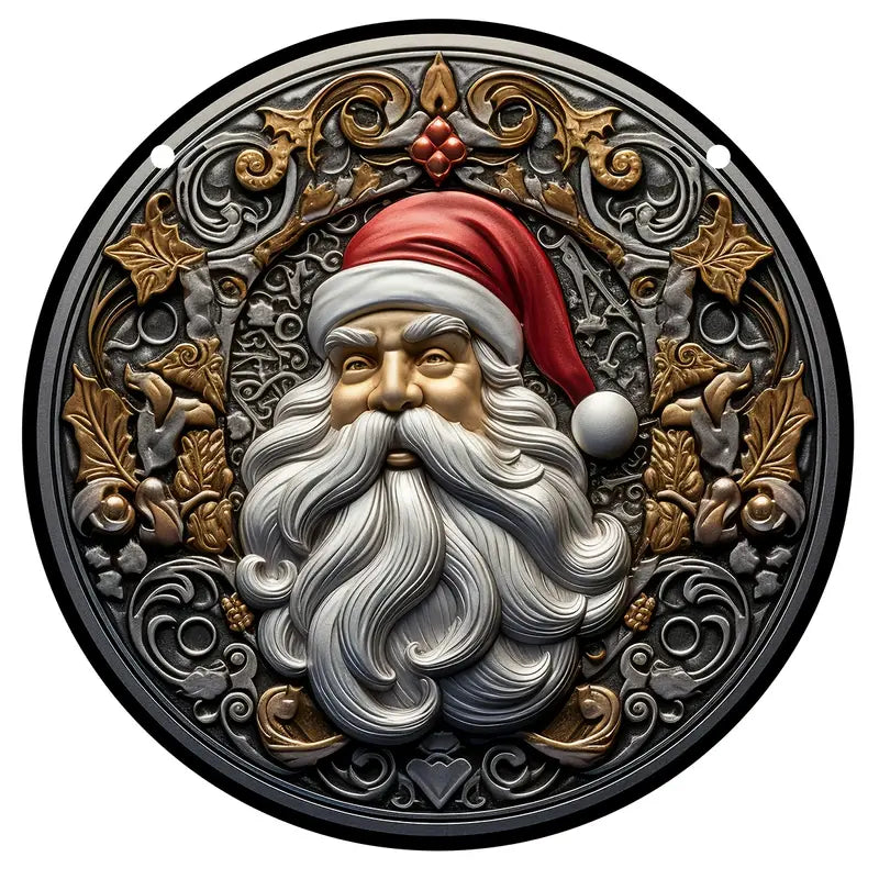 Santa Suncatcher Xmas Stained Decor