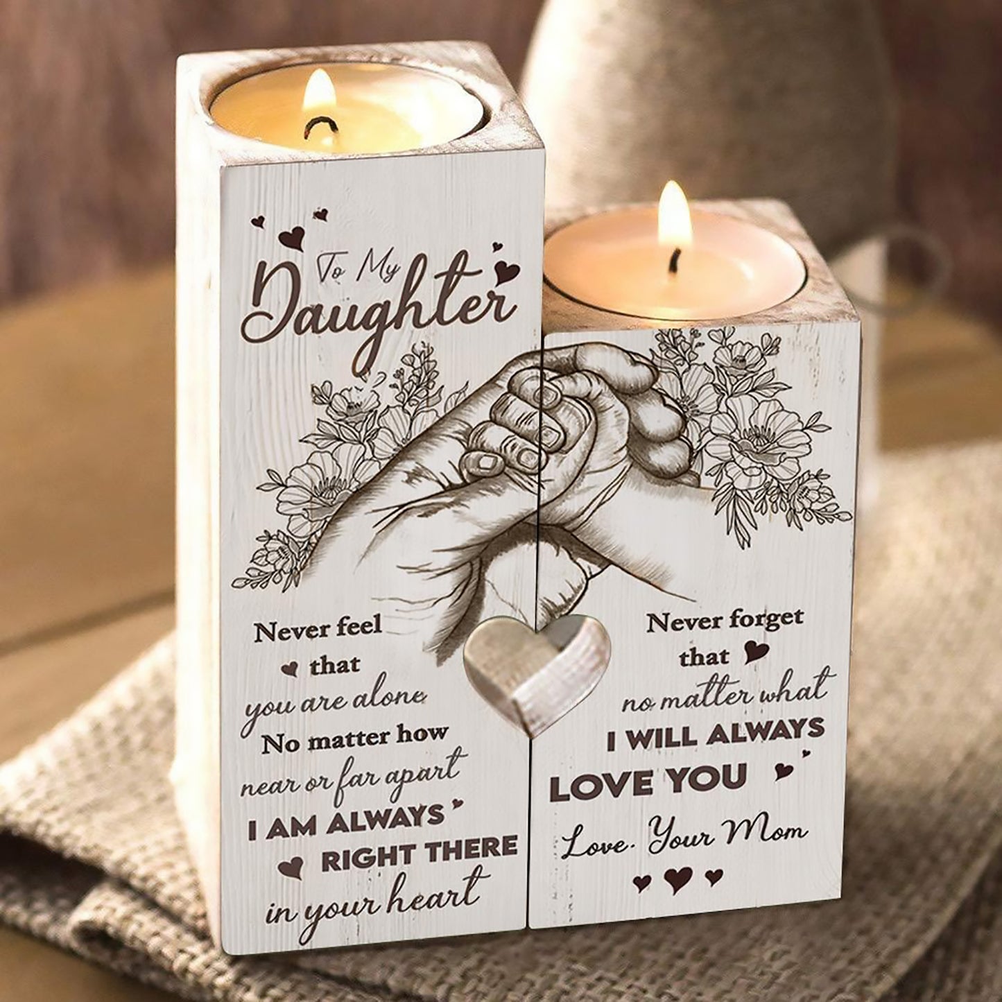 Handicraft Creative Wooden Candle Holder