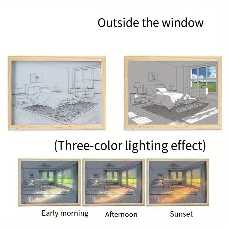 Creative Framed Lighting Painting Decoration