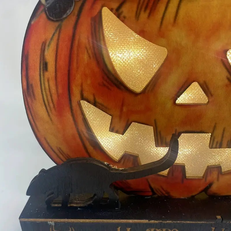 Halloween Pumpkin Black Cat LED Ornaments