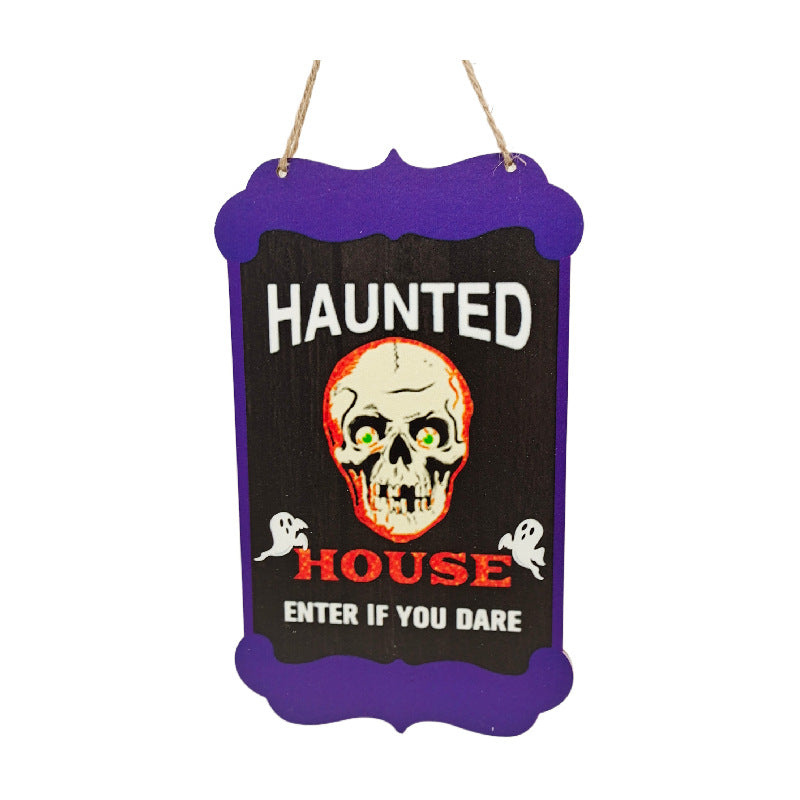 Wooden Halloween Party Door Sign