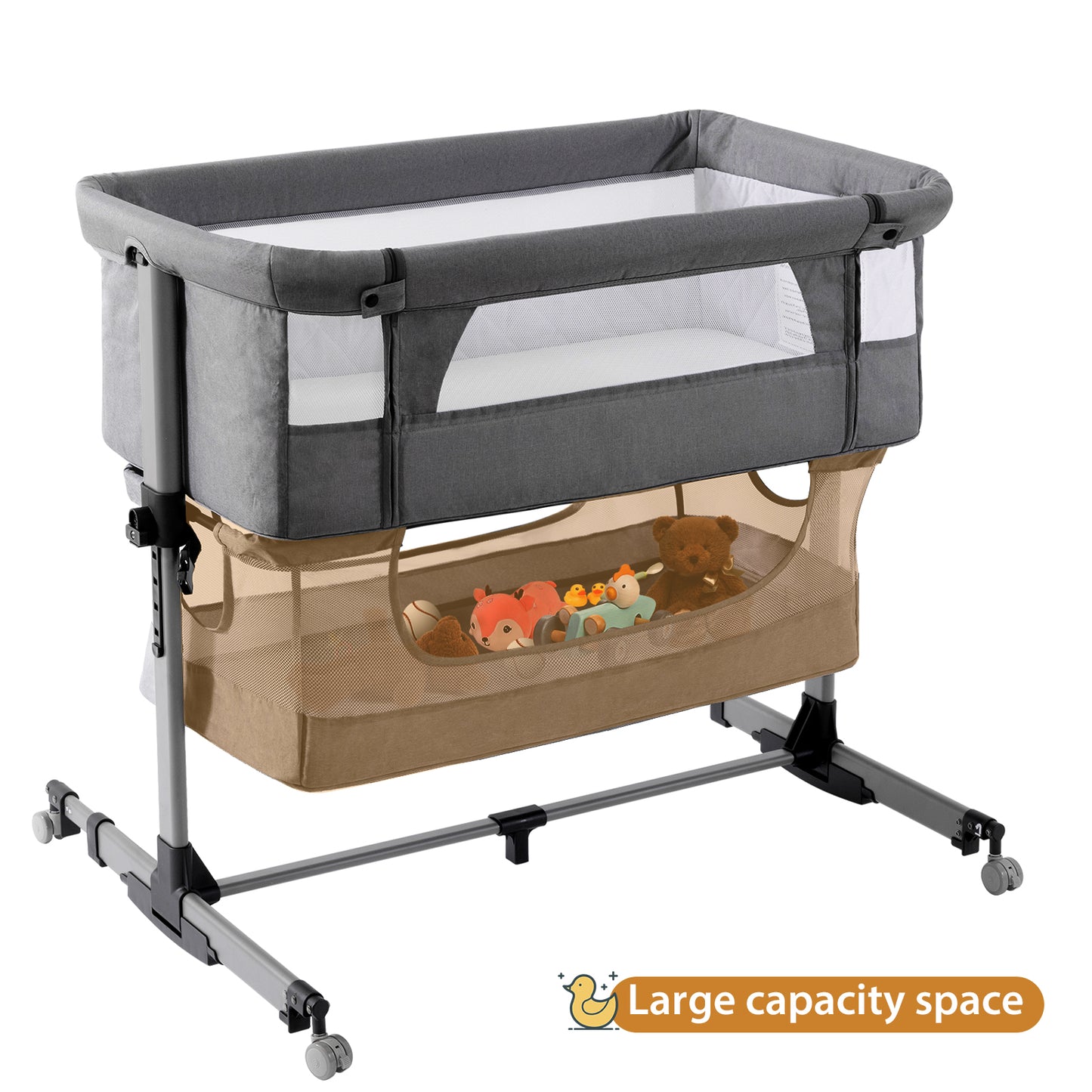 SOOPURKIDS Baby Bassinet Bedside Sleeper,Easy to Assemble Bassinets for Baby/Infants