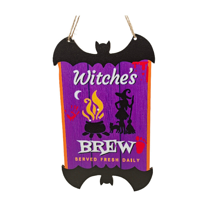 Wooden Halloween Party Door Sign