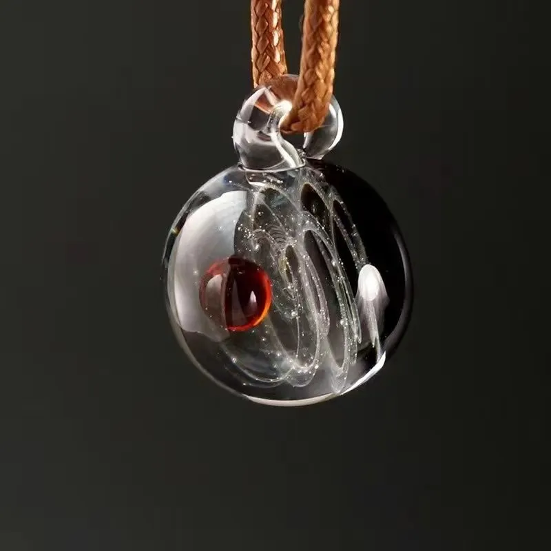 Cosmic glass ball pendant