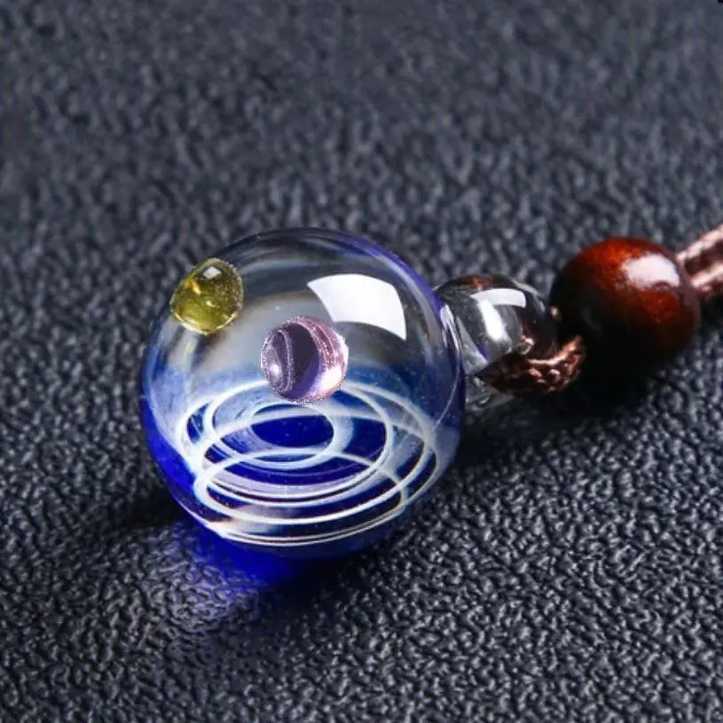 Cosmic glass ball pendant