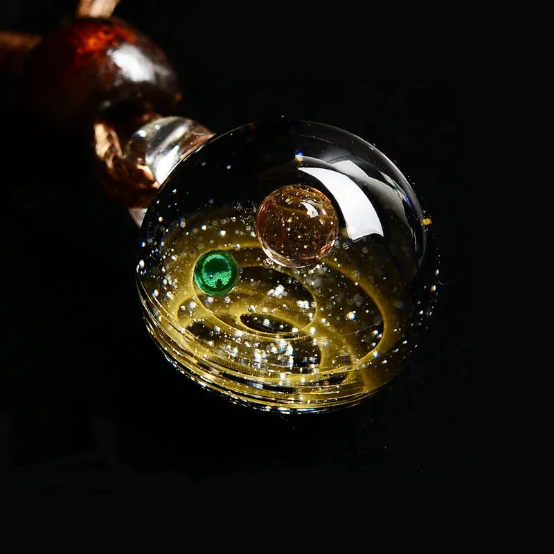 Cosmic glass ball pendant