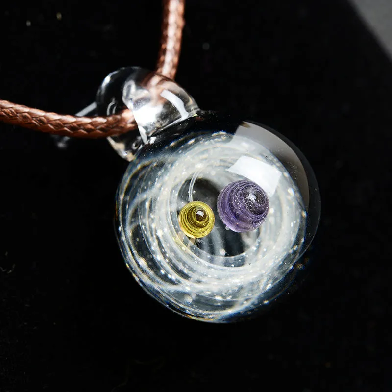 Cosmic glass ball pendant