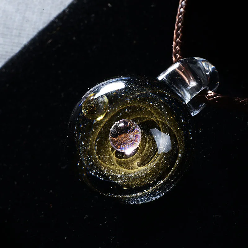 Cosmic glass ball pendant