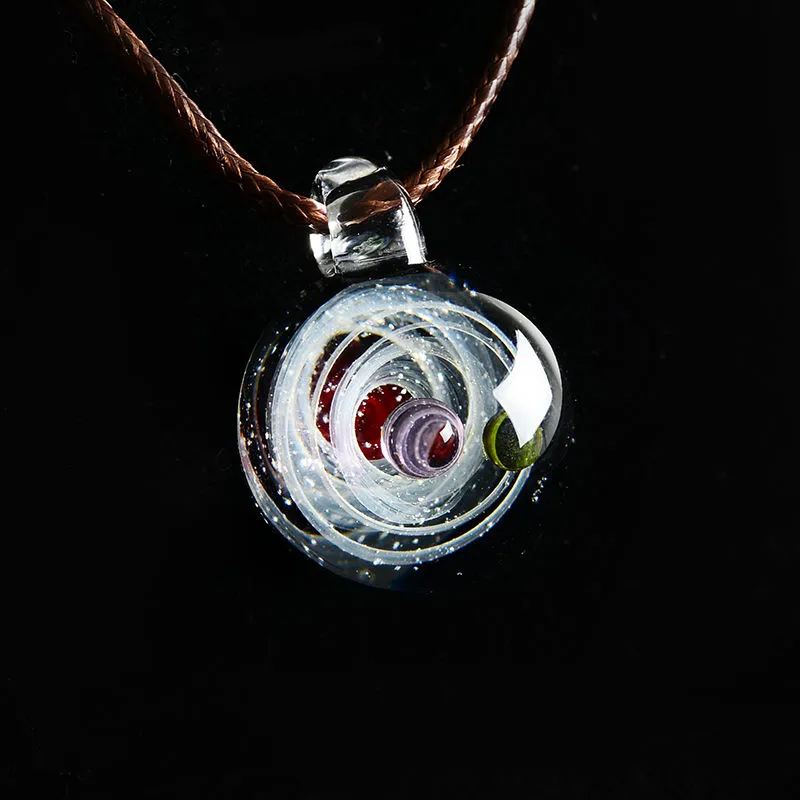 Cosmic glass ball pendant