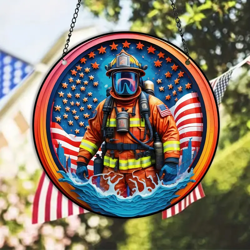 suncatcher with Fireman Pattern