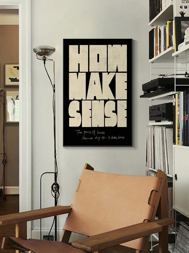 ins modern minimalist decorative painting English alphabet pattern painting art