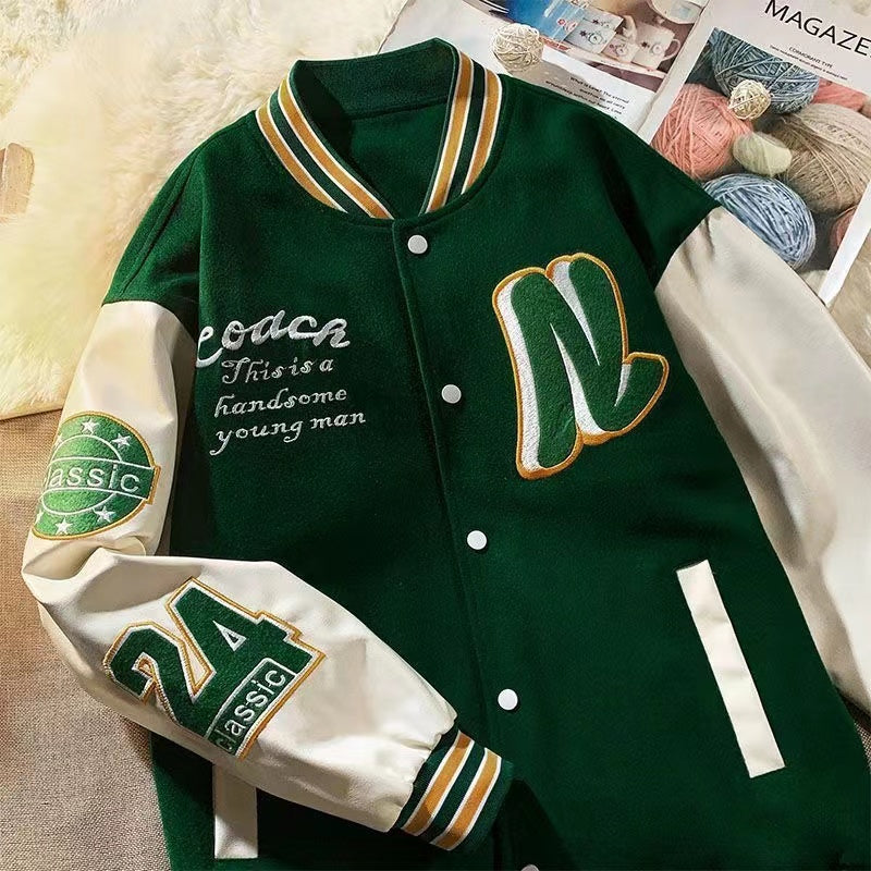 Street Letters Baseball Uniforms for Autumn and Winter