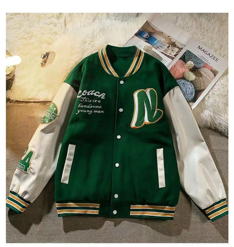 Street Letters Baseball Uniforms for Autumn and Winter