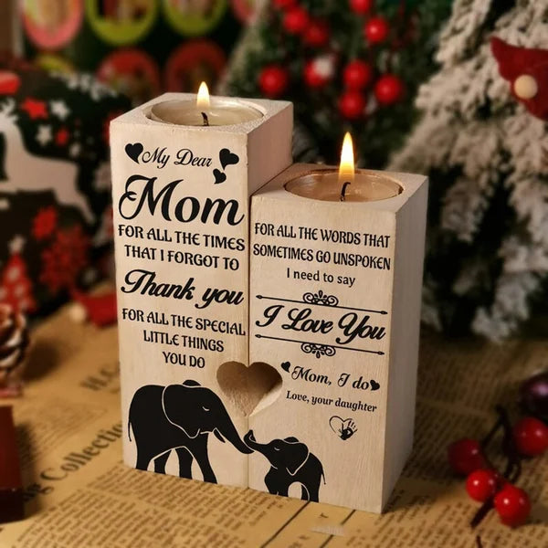 Handicraft Creative Wooden Candle Holder