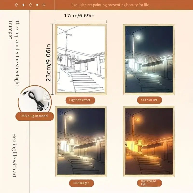 Creative Framed Lighting Painting Decoration