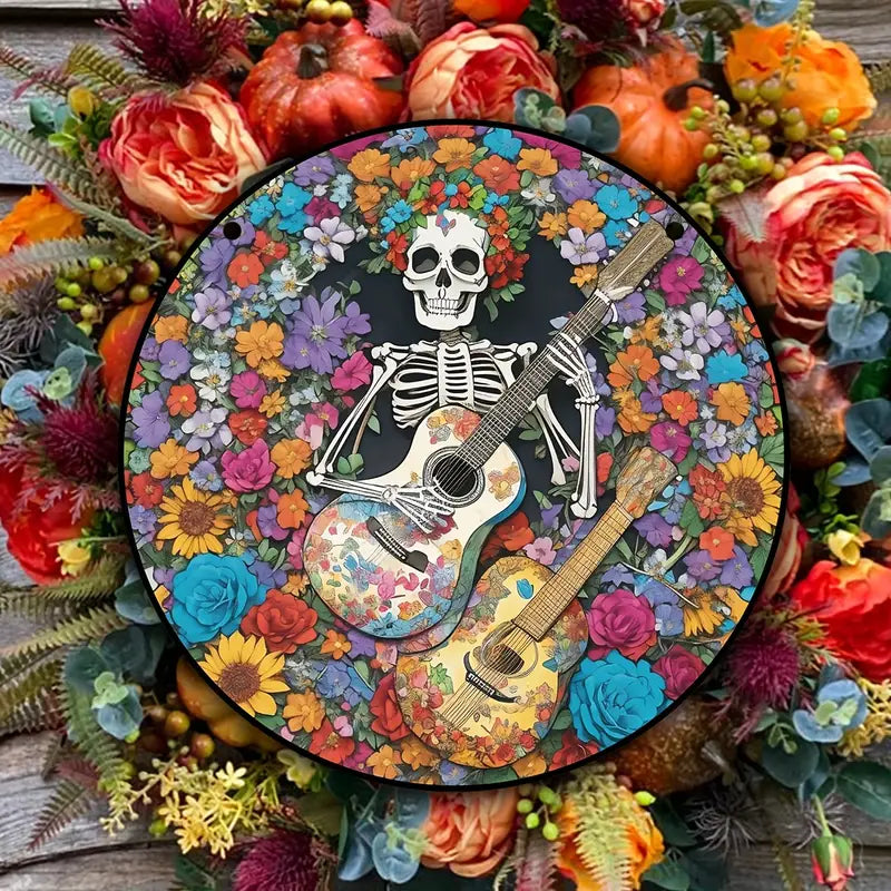Stained Skull Artwork Suncatcher Window Hanging