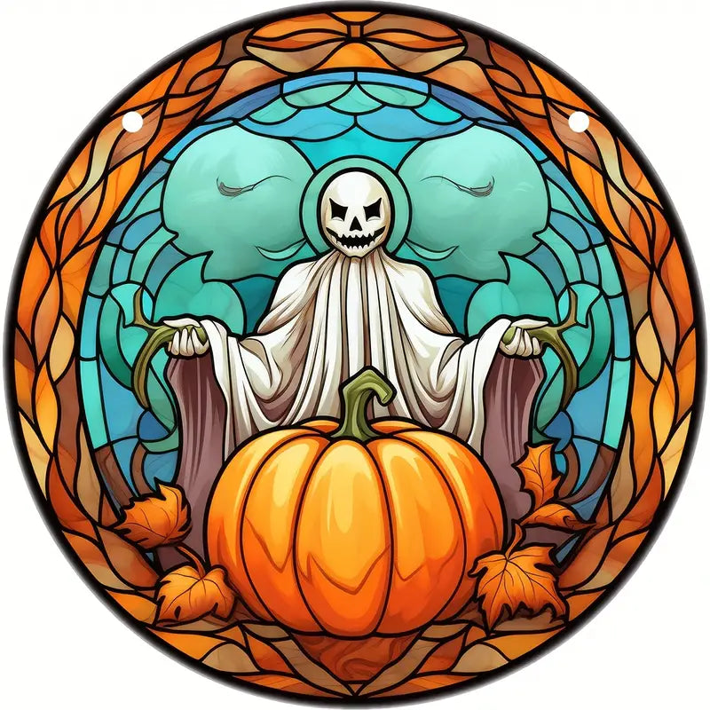 Halloween Ghost Stained Window Hangings