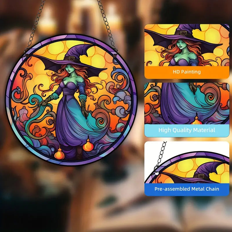 Witch Sun Catcher Wall Art Hanging