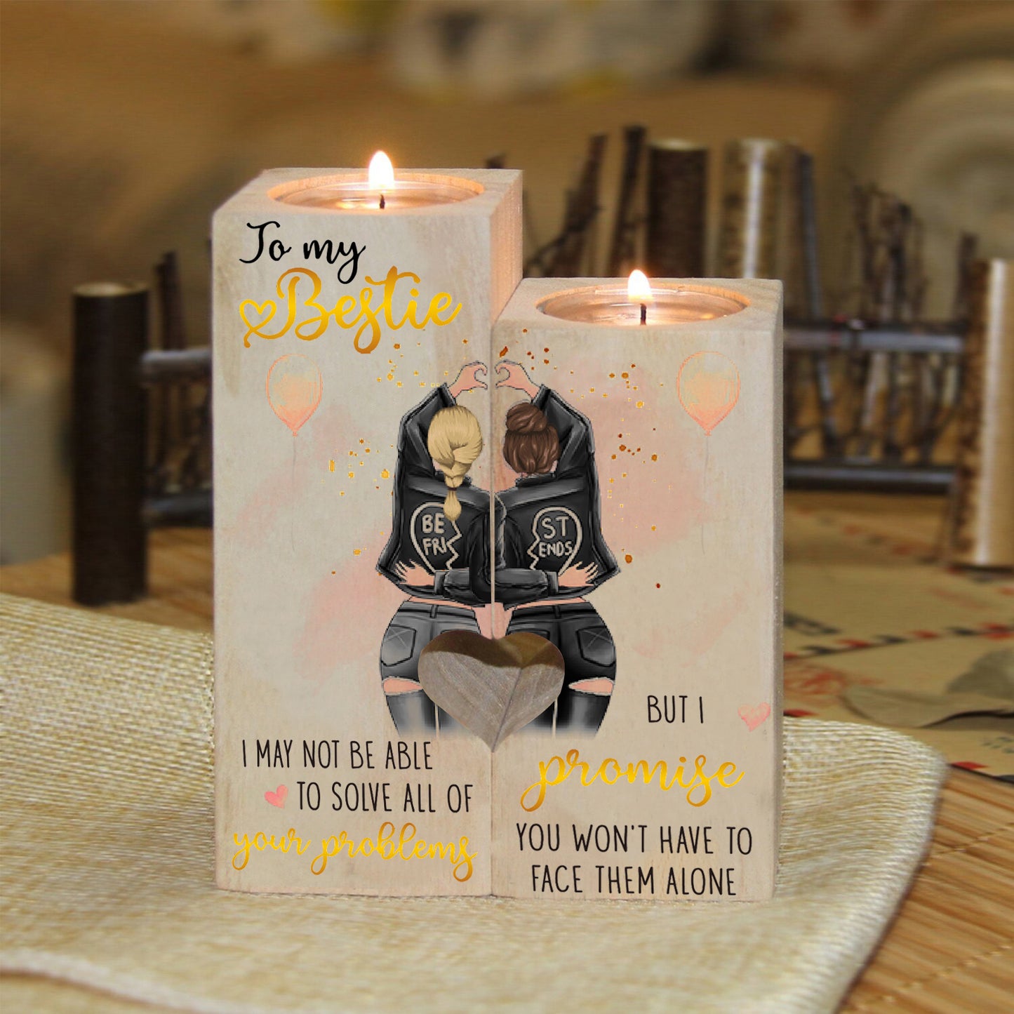 Handicraft Creative Wooden Candle Holder