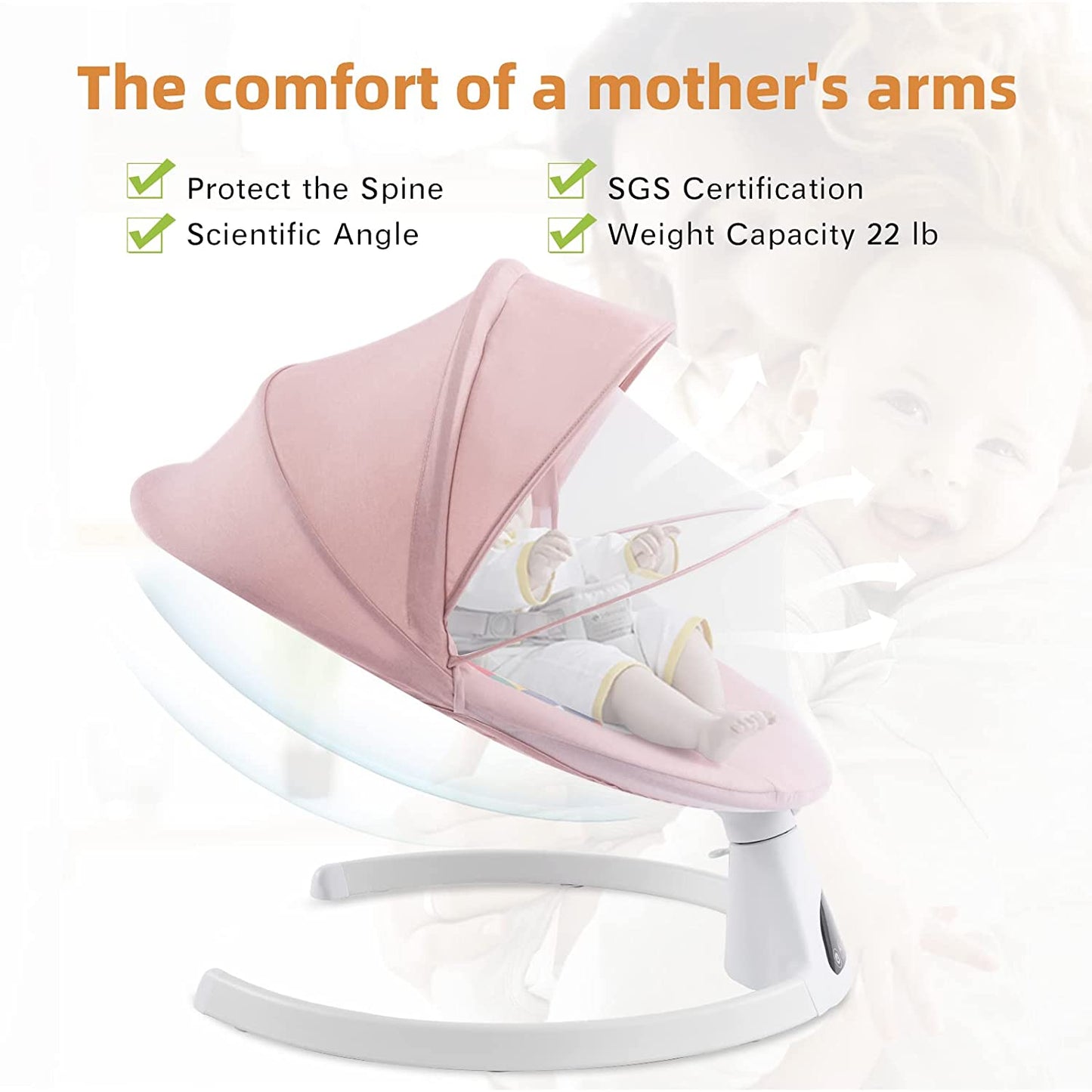 Electric Portable Baby Swing for Newborn