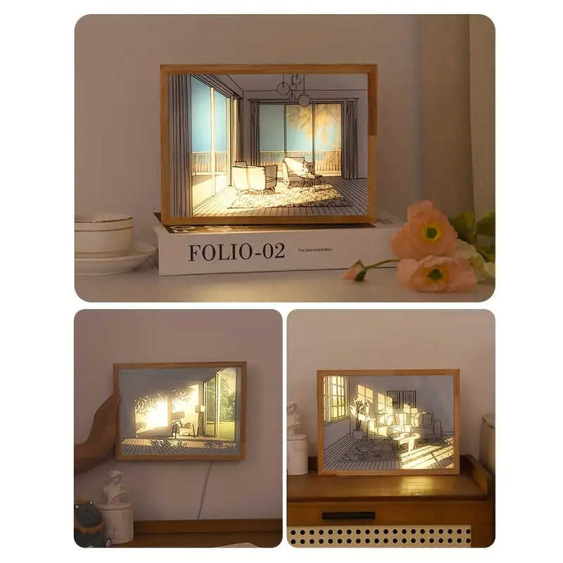 Creative Framed Lighting Painting Decoration
