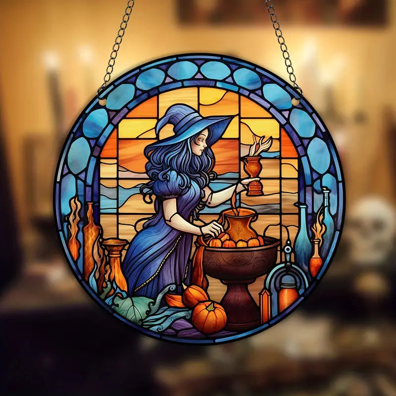 Witch Sun Catcher Wall Art Hanging