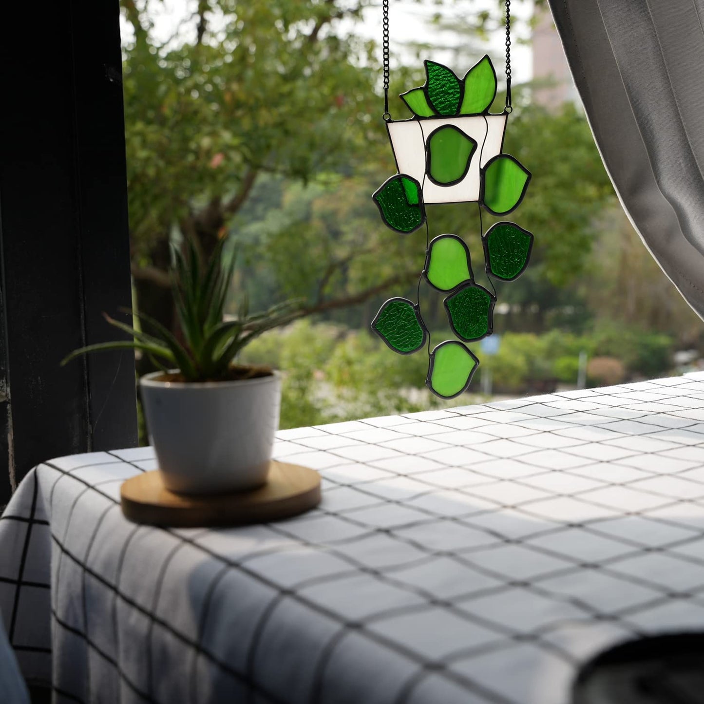 Plants Stained Glass Window Hangings