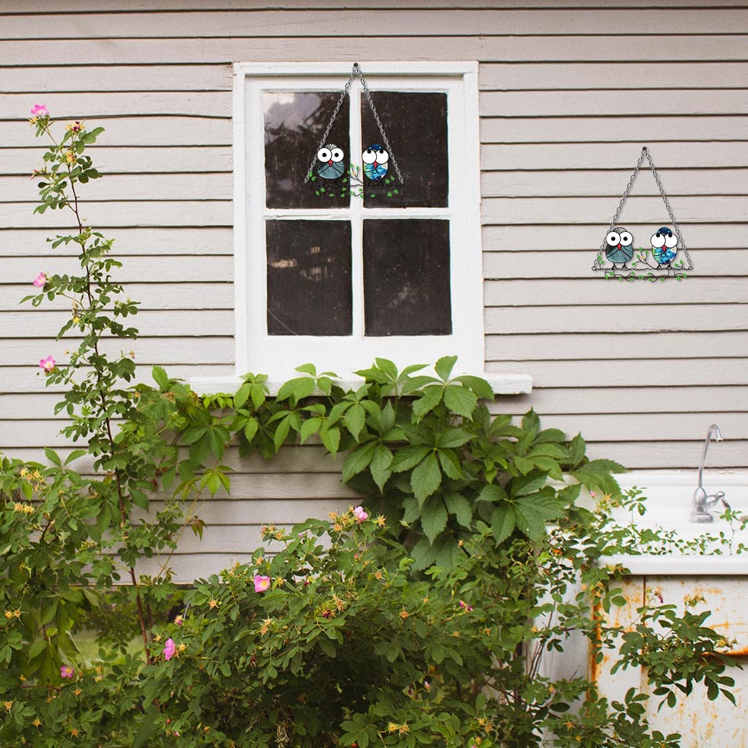 Multicolor Owls Window Hanging Suncatchers