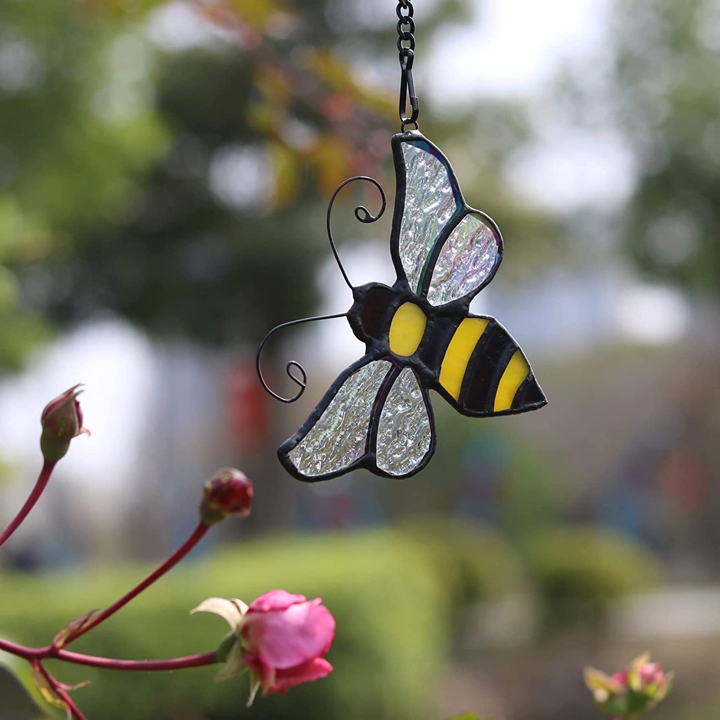 Stained Glass bee Window Hanging Sun Catchers