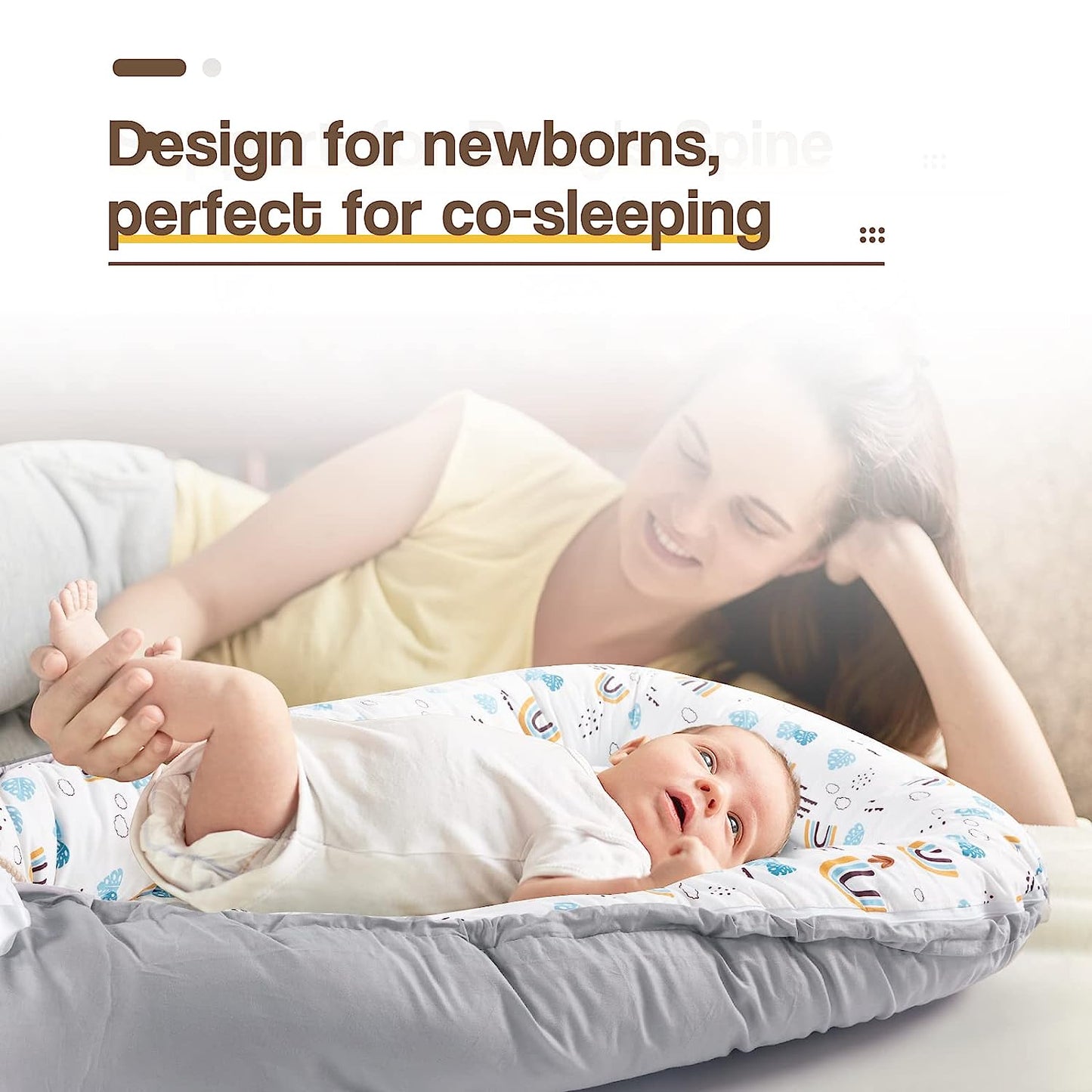Baby Nest 100% Cotton Rainbow Print Newborn Breathable Sleep Cover