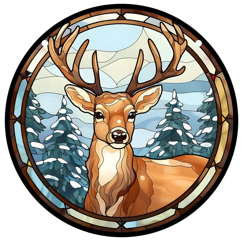 Christmas Suncatcher Xmas Stained Decor For Windows