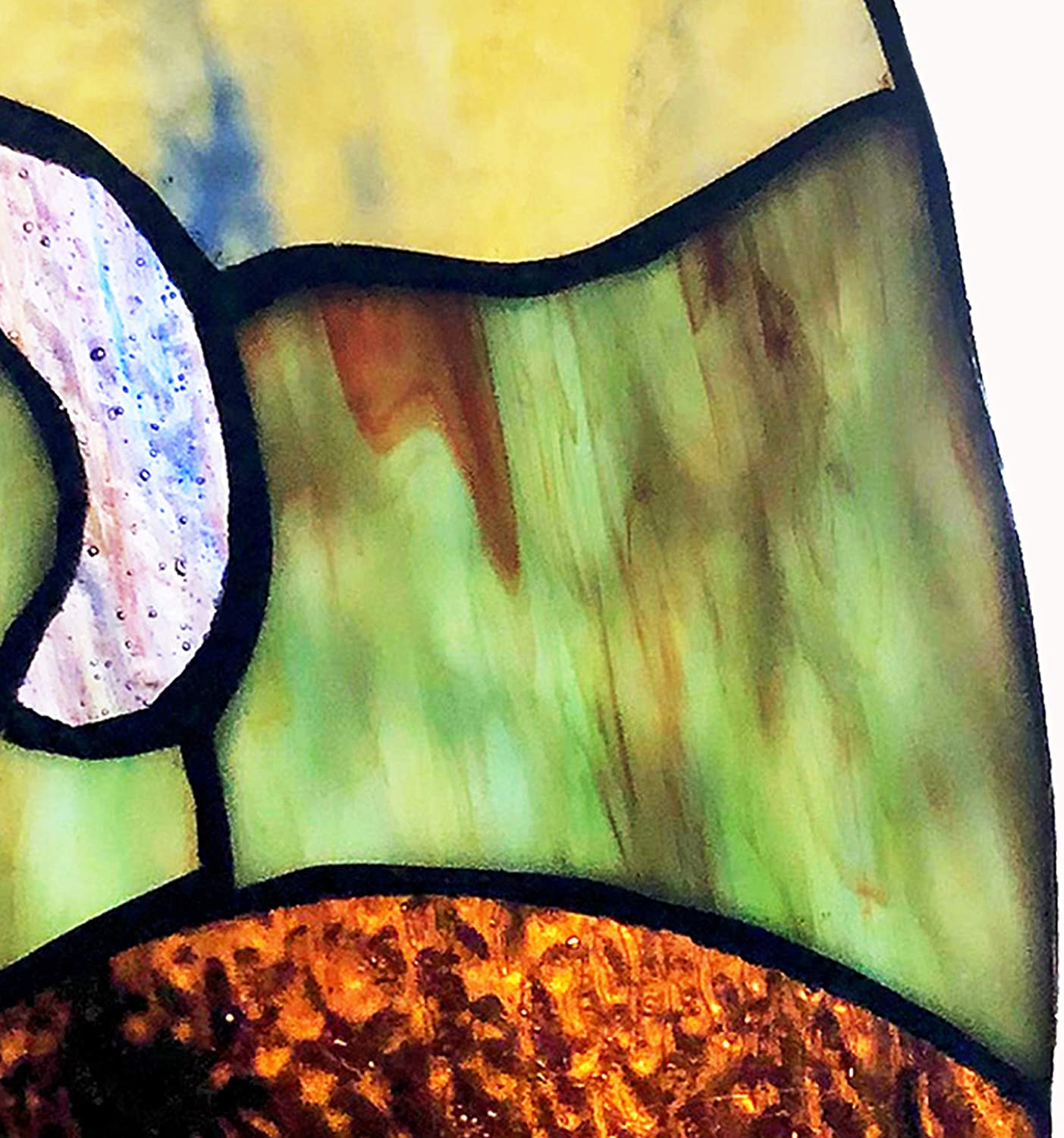 Crazy Cat Stained Glass Style Acrylic Highly Transparent Suncatcher Pendant