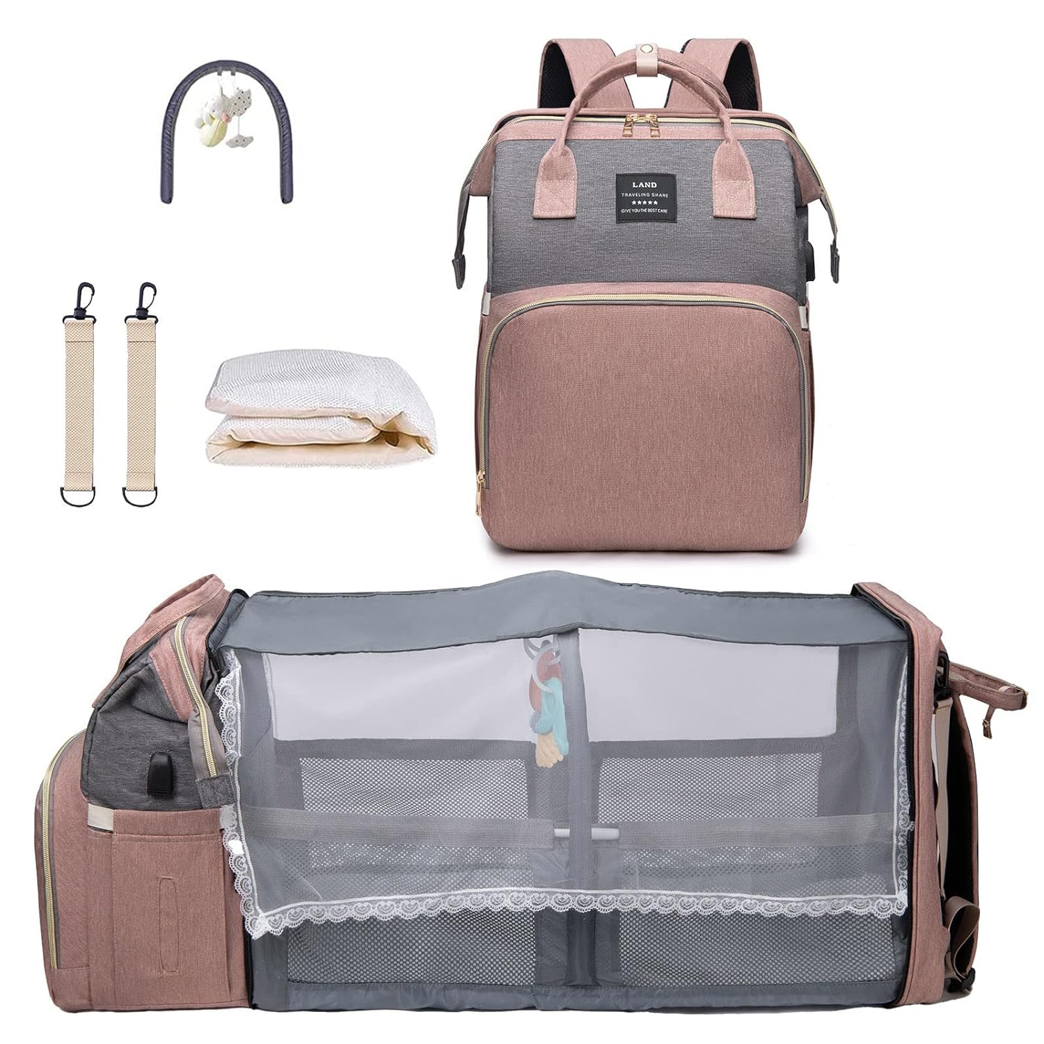 baby travel backpack Baby Diaper Bag Backpack Changing Station for Large Capacity Travel Fo