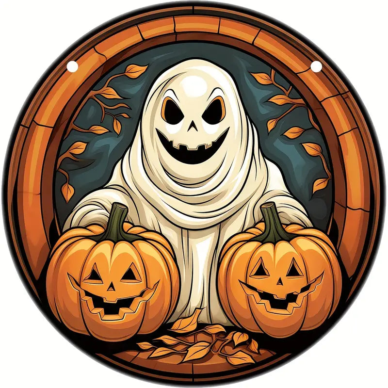 Halloween Ghost Stained Window Hangings