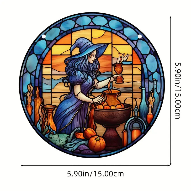 Witch Sun Catcher Wall Art Hanging