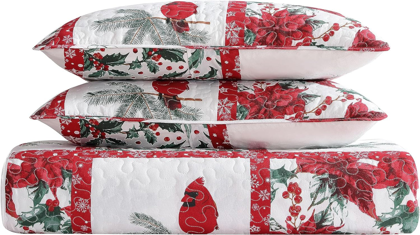 Fashions Lightweight Twin Holiday Quilt Bedding Set