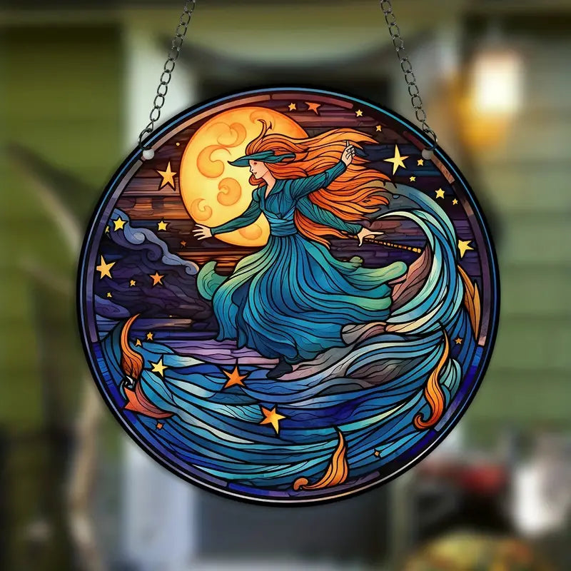 Witch Sun Catcher Wall Art Hanging