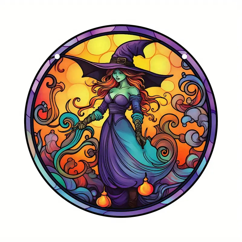 Witch Sun Catcher Wall Art Hanging