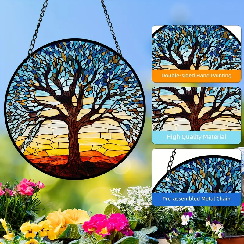 Tree of Life Stained Suncatcher