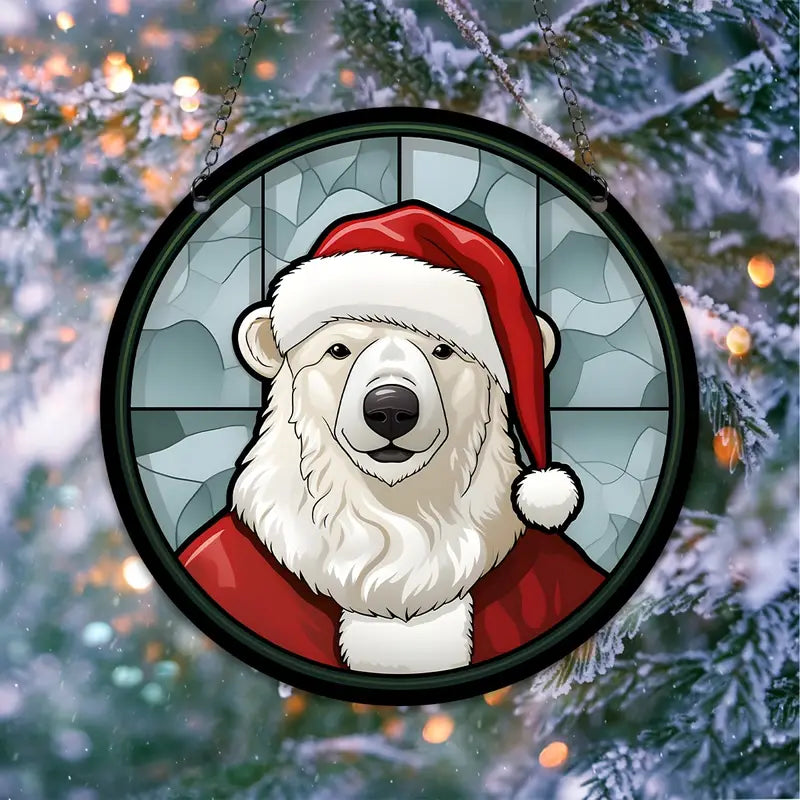 Christmas Suncatcher Xmas Stained Decor For Windows