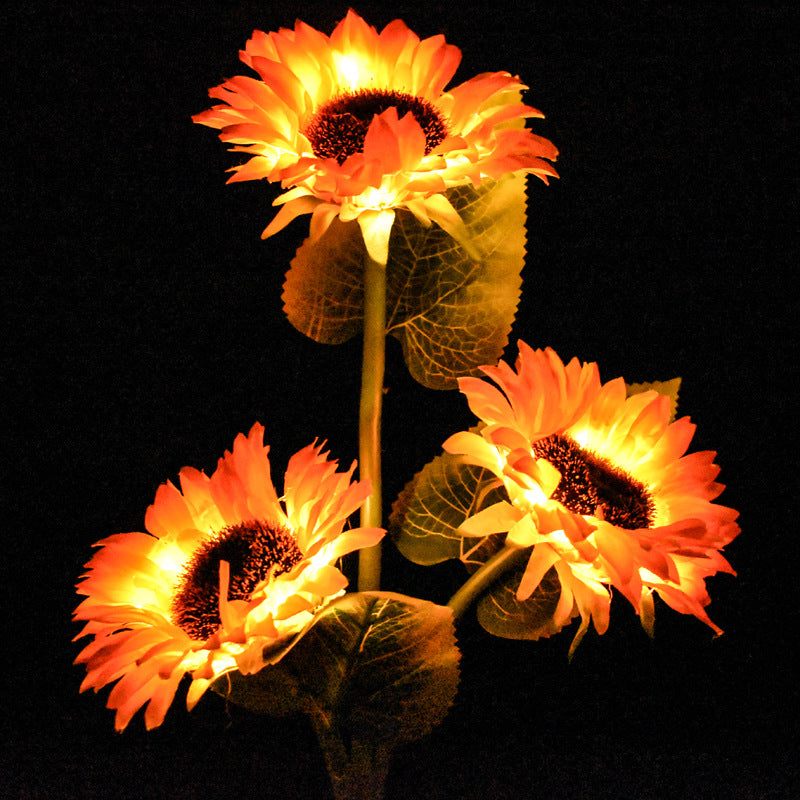 Semi-finished solar sunflower lantern