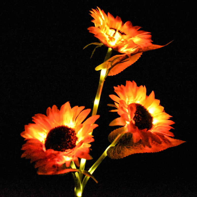 Semi-finished solar sunflower lantern
