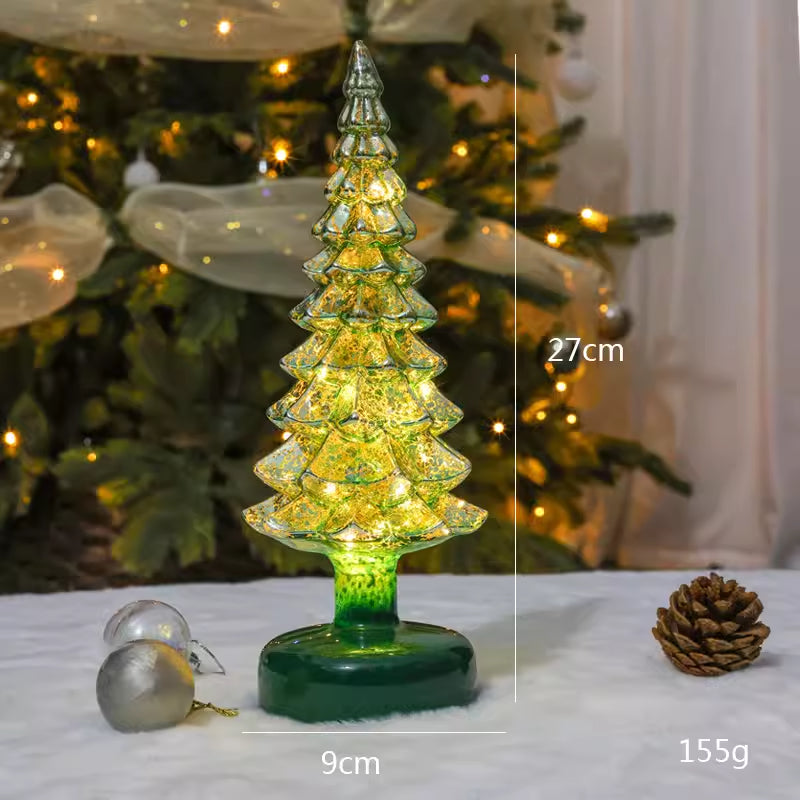 Christmas Glass Decorative Lights Mini Christmas Tree