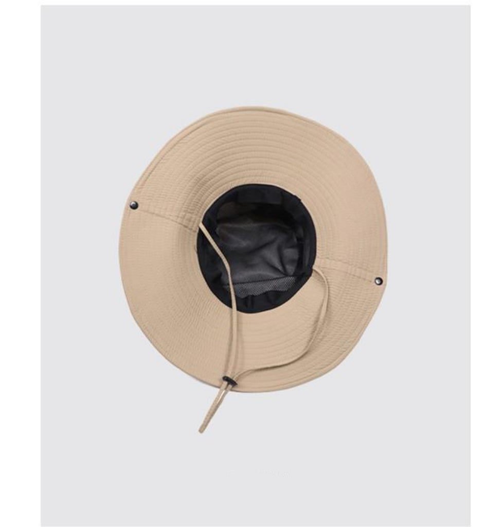 Western Cowboy Drawstring Fisherman's Hat Summer Large Brim Sun Hat