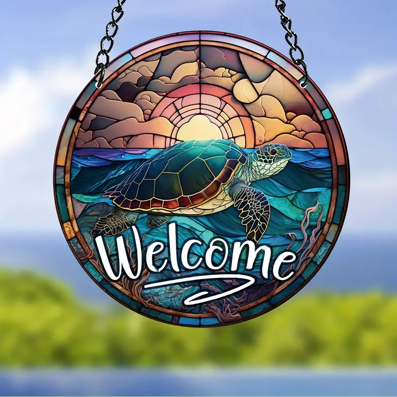 Elegant Sea Turtle Suncatcher