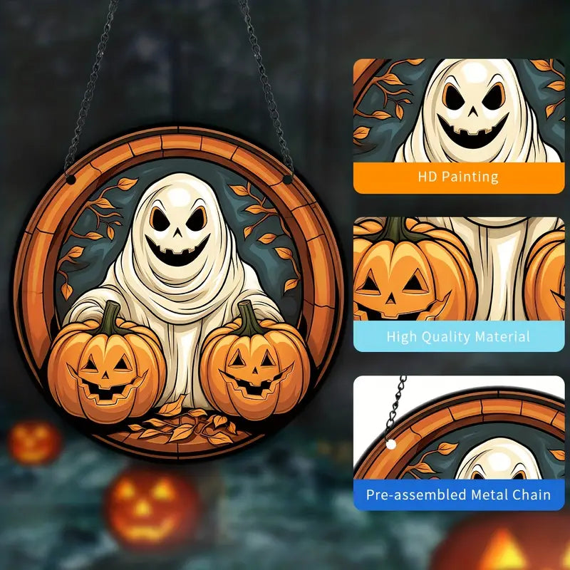 Halloween Ghost Stained Window Hangings