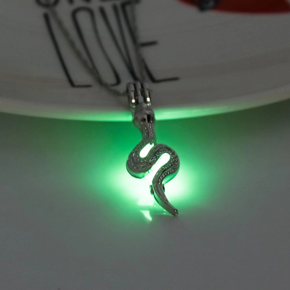 Halloween Moonlight Stone Hollow Luminous Pendant Necklace