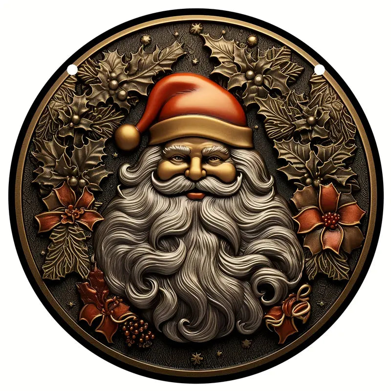 Santa Suncatcher Xmas Stained Decor