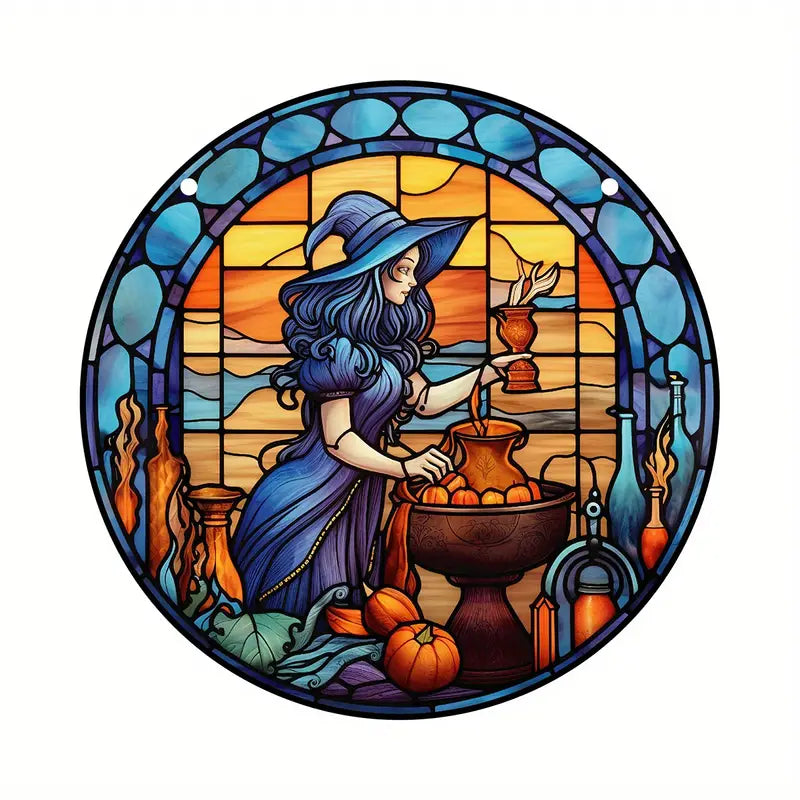 Witch Sun Catcher Wall Art Hanging