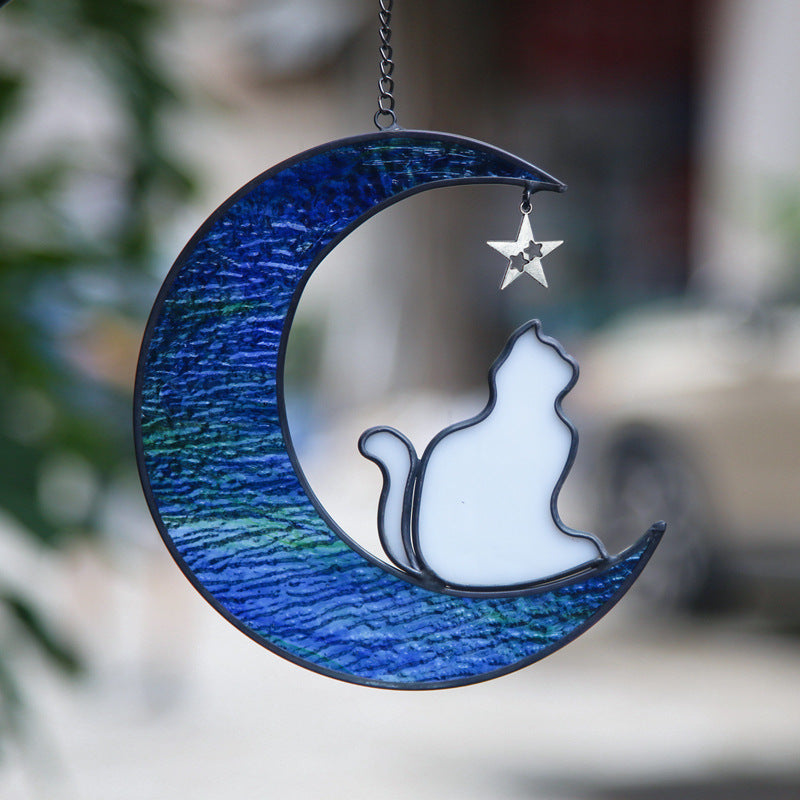Cat Stained Glass Suncatcher